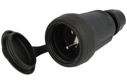 Socket; AC power; CEE 7/5; 1579-202; straight; for cable; with  cable gland; 16A; 250V; screw; ABL; RoHS; IP44
