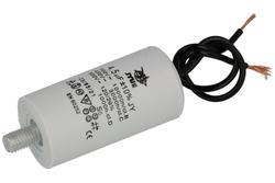 Capacitor; motor; CBB60; 4,5uF; 450V AC; fi 30x60mm; with cables; screw without nut; JYC; RoHS