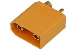 Plug; DC power; A-XT90-M; 2 ways; straight; yellow; solder; 90A; 500V; polyamide (PA)