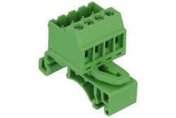 Connector; DIN rail mounted; pluggable r=5,08mm; 2EHDRD-04P; green; screw; 0,5÷2,5mm2; 12A; 300V; 4 ways; Dinkle; RoHS