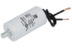 Capacitor; motor; 1,5uF; 450V AC; fi 30x57; with cables; screw without nut; JYC; RoHS