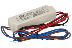 Power Supply; for LEDs; LPV-20-24; 24V DC; 840mA; 20,2W; constant voltage design; IP67; Mean Well