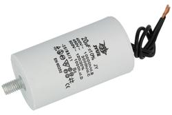 Capacitor; motor; KSP20/450; 20uF; 450V; fi 40x86mm; with cables; screw without nut; JYC; RoHS