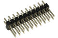 Pin header; pin; PLD20S; 2,54mm; black; 2x10; straight; 2,5mm; 3/6,1mm; through hole; gold plated; RoHS