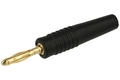 Banana plug; 2mm; 25.205.2; black; 36mm; solder; 10A; 60V; gold plated brass; PVC; Amass; RoHS