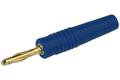 Banana plug; 2mm; 25.205.5; blue; 36mm; solder; 10A; 60V; gold plated brass; PVC; Amass; RoHS