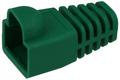 Plug cover; RJ45 8p8c; OGRJ45; for cable; straight; green; RoHS