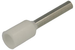 Cord end terminal; 8mm; ferrule; insulated; KRI10/3; white; straight; for cable; 1,0mm2; crimped; 1 way