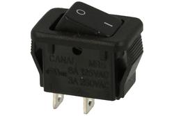 Switch; rocker; MR5110F5BB; ON-OFF; 1 way; black; no backlight; bistable; solder; 9,2x13,6mm; 2 positions; 3A; 250V AC; Canal