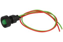 Kontrolka; KLP10G/24V; 13mm; podświetlenie LED 24V; zielony; z przewodem; czarny; IP20; LED 10mm; 30mm; Elprod; RoHS
