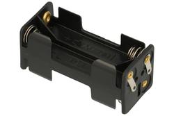 Battery holder; BC404L; 4xR3(AAA); for soldering; container; black; R3 AAA
