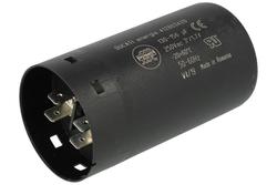 Capacitor; motor; 412803420 130uF-156uF; 140uF; 250V AC; fi 45,5x84mm; 6,3mm connectors; screw with a nut; Ducati; RoHS