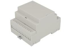 Enclosure; DIN rail mounting; D4MG; ABS; 71mm; 90,2mm; 57,5mm; light gray; snap; Gainta; RoHS; no gasket