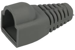 Plug cover; RJ45 8p8c; OGRJ45; for cable; straight; grey; RoHS
