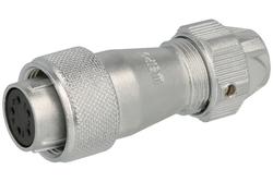 Socket; WF16K5TE1; 5 ways; solder; 2,0mm2; 9-10,5mm; for cable; IP67; 10A; 500V; Weipu; RoHS