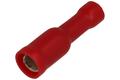 Connector; 4mm; ferrule female; whole insulated; 01112-FRD1.25-156; red; straight; for cable; 0,5÷1,5mm2; crimped; 1 way