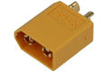 Plug; DC power; XT60-M; 2 ways; straight; yellow; solder; 60A; 500V; polyamide (PA)