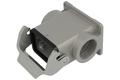Connector housing; Han A; 19300060292; 6B; metal; straight; for panel; entry for M32 cable gland; with single locking lever; both sides cables entries; grey; IP65; Harting; RoHS