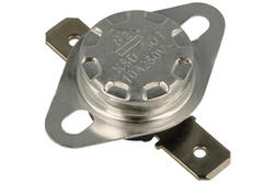 Thermostat; bimetallic; KSD301A-075h; NC; 75°C; 10A; 250V AC; metal diam.16x20mm with bracket; 6,3mm horizontal connectors; bakelite; Bochen