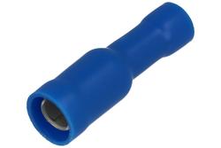 Connector; 4mm; ferrule female; whole insulated; KFOB4; blue; straight; for cable; 1,5÷2,5mm2; crimped; 1 way