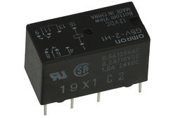 Relay; electromagnetic miniature; G5V-2H1 12V; 12V; DC; DPDT; 0,5A; 125V AC; 2A; 30V DC; PCB trough hole; Omron; RoHS