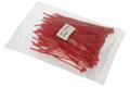 Ties; for cables; HA203R; 98mm; 2,5mm; red; 100pcs.; Fasteman