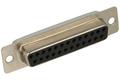 Socket; D-Sub; Canon 25p; 25 ways; for cable; solder; straight; black; plastic; screwed; RoHS