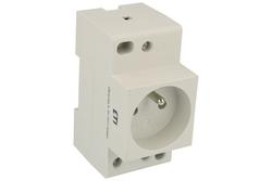 Socket; AC power; CEE 7/5; 002414010; for TS35 DIN rail; 10A; 230V; screw; ETI-Polam; RoHS; IP20