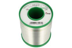 Soldering wire; 1,0mm; reel 1kg; Sn99,3Cu0,7/1,00/1,00; lead-free; Sn99,3Cu0,7; Cynel; wire; 1.1.3/3/3.0%; solder tin