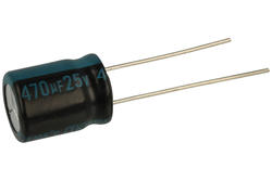 Kondensator; elektrolityczny; 470uF; 25V; TK; TKP471M1EGBCM; fi 10x12,5mm; 5mm; przewlekany (THT); taśma; Jamicon; RoHS