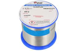 Soldering wire; 0,7mm; reel 0,5kg; LC60/0,70/0,50; lead; Sn60Pb40; Cynel; wire; SW26/3/2.5%; solder tin