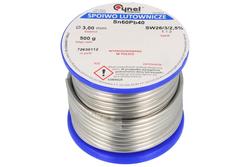 Soldering wire; 3,0mm; reel 0,5kg; LC60/3,00/0,50; lead; Sn60Pb40; Cynel; wire; SW26/3/2.5%; solder tin