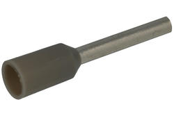 Cord end terminal; 10mm; ferrule; insulated; KRI075GY10; grey; straight; for cable; 0,75mm2; 1 way