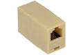 Adapter socket / socket; RJ11 6p4c; 210-4C; straight; beige; latch
