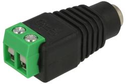 Socket; 2,5mm; DC power; 5,5mm; GDC22-55Sz; straight; for cable; screw; plastic