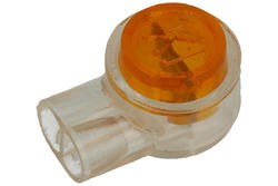 Connector; instalation; UY; 2 ways; 6mm; for cable; straight; crimped; 0,4÷0,7mm2; yellow; clear