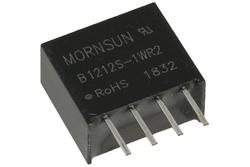 Power Inverter; B1212S-1WR2; DC/DC converter; 12V (10,8÷13,2)V; DC; 12V; DC; 83mA; 1W; insulated; 1,5kV; SIL4; through hole (THT); Mornsun; RoHS