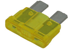 Fuse; BSU200; automotive; UNI 19mm; 20A; yellow; 32V DC; for socket; RoHS