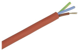 Wire; silicon; SIHF; 3x1,50mm2; stranded; Cu; red-brown; round; silicon; 7,9mm; 300/500V; Helukabel; RoHS