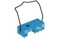 Relay socket; F95.15.2.SMA; PCB trough hole; blue; with clamp; Finder; RoHS; Compatible with relays: 40.52; 40.61; HF115; RM84; RM85; RM94