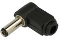 Plug; 2,5mm; DC power; 5,5mm; 14,0mm; WDC25-55K14; angled 90°; for cable; solder; plastic; RoHS