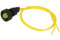 Kontrolka; KLP10Y/230V; 13mm; podświetlenie LED 230V; żółty; z przewodem; czarny; IP20; LED 10mm; 30mm; Elprod; RoHS