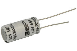 Kondensator; superkondensator; elektrolityczny; 5F; 3V; C10S-3R0-0005; 20%; fi 10x20mm; 5mm; przewlekany (THT); 90mOhm; 1000h; Sech