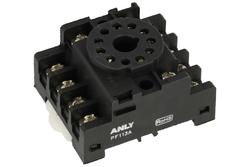 Relay socket; A-11/DIN; DIN rail type; black; without clamp; Anly; RoHS; Compatible with relays: R15 3P