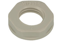 Nut; BML-1S M12x1,5; polyamide; light gray; M12; with metric thread; RoHS