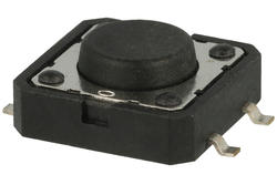 Tact switch; 12x12mm; 5mm; TS1201-5,0; surface mount; 4 pins; 1,7mm; OFF-(ON); 50mA; 12V DC; 180gf; KLS; RoHS