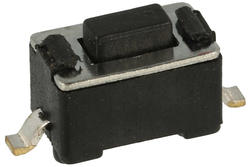 Tact switch; 3,5x6mm; 4,3mm; TS3603-4,3; surface mount; 2 pins; 0,8mm; OFF-(ON); 50mA; 12V DC; 180gf; KLS; RoHS