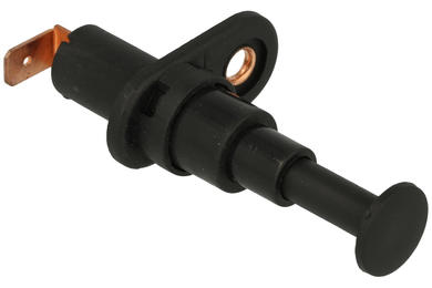 Przełącznik; przyciskowy; ASW19; ON-(OFF); czarny; bez podświetlenia; konektory 6,3x0,8mm; 2 pozycje; 16mm; 25mm