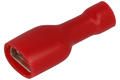 Connector; 6,3x0,8mm; flat female; whole insulated; KPIPF63R; red; straight; for cable; 0,5÷1,0mm2; tinned; crimped; 1 way; Ninigi