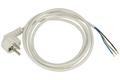 Cable; power supply; WJ-22; wires; CEE 7/7 angled plug; 2m; white; 3 cores; 1,00mm2; 16A; Jonex; PVC; round; stranded; Cu